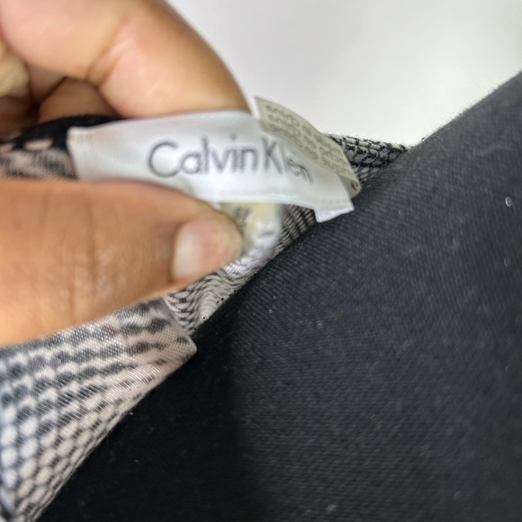 Calvin Kleini ColorBlock Long Sleeve Jersey Top Gold Zipper Sleeves sz L/XL - Picture 5 of 5